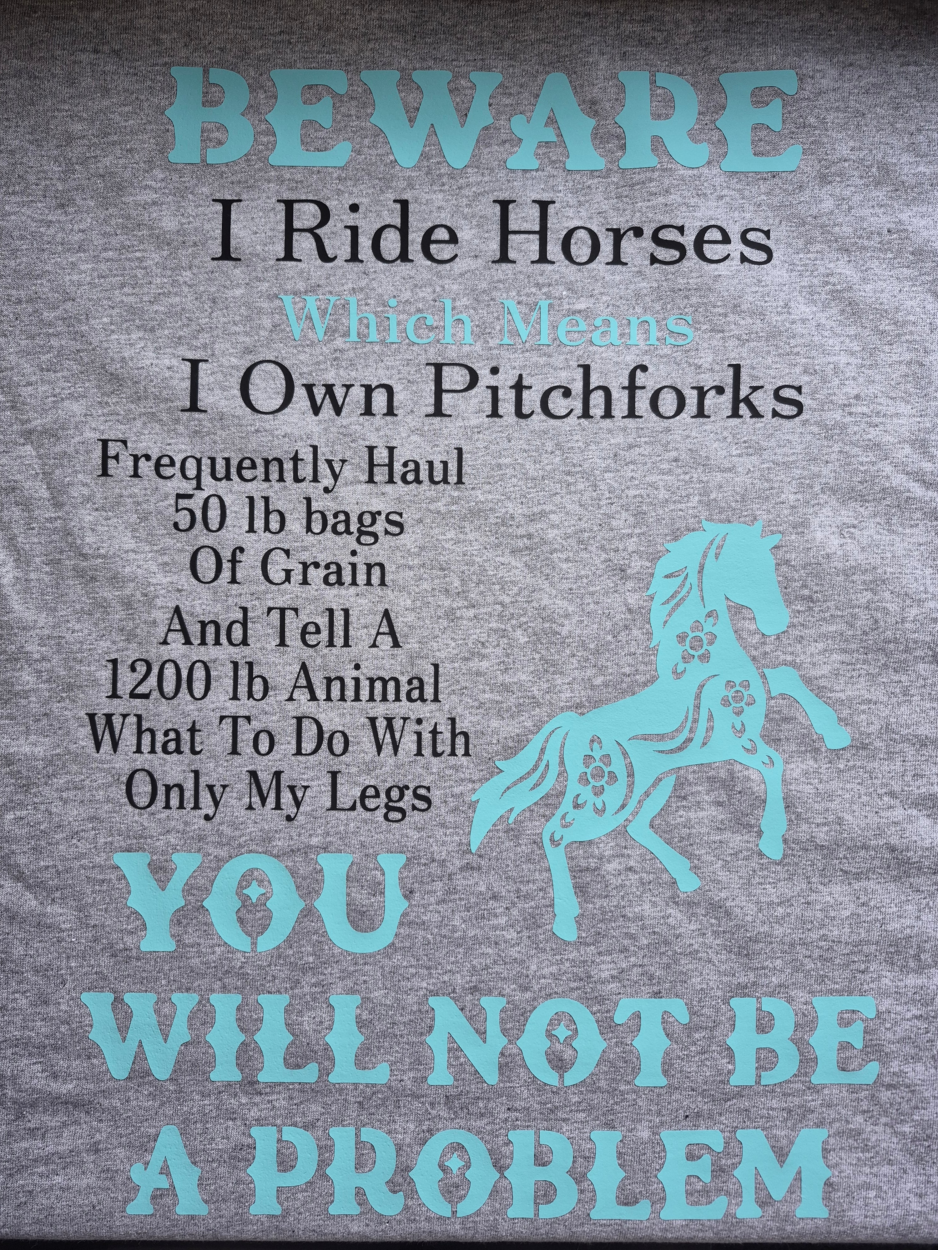 Beware I Ride Horses T-Shirt